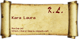 Kara Laura névjegykártya